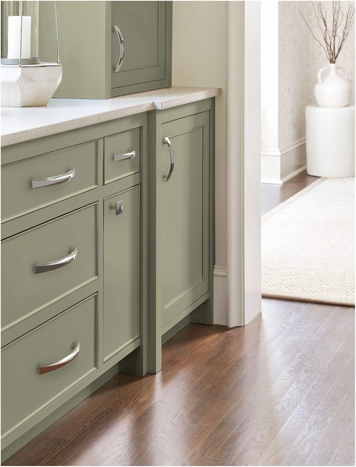 Amerock | Cabinet Pull | Matte Black | 3 inch (76 mm) Center-to-Center | Extensity | 1 Pack | Drawer Pull | Drawer Handle | Cabinet Hardware