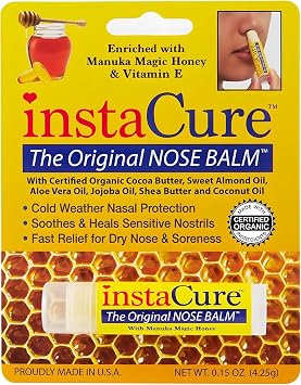 Original Nose Balm. Fast Relief for Cracked Dry & Sore Noses with Raw Manuka Honey Vitamin E Shea Butter Aloe Vera Oil. Heals Dogs Dry Cracked Nose 1 Pack