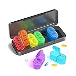Pill Organizer,    , AM & PM Medicine Organizer 7 Days, Weekly Pill Organinzer 2 Times a Day, Pill Case for Travel, Vitamins, Fish Oils, Supplements