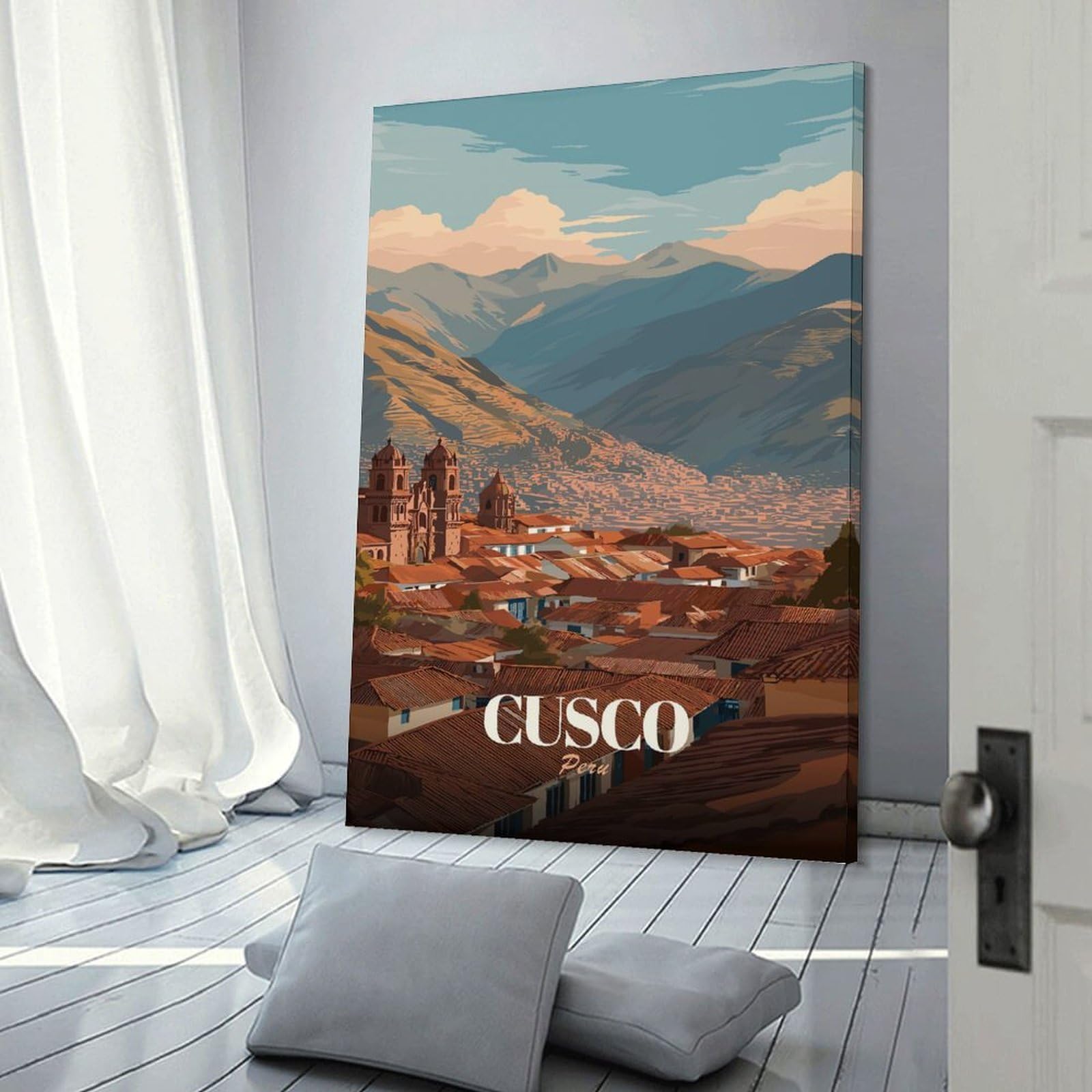 Junmoney Cusco, Peru Travel (2) Wall Art Print, 24x36inch(60x90cm), for Bedroom Decor, Cosy Corners Or Studios, Decorative Wall Art for Cosy Rooms