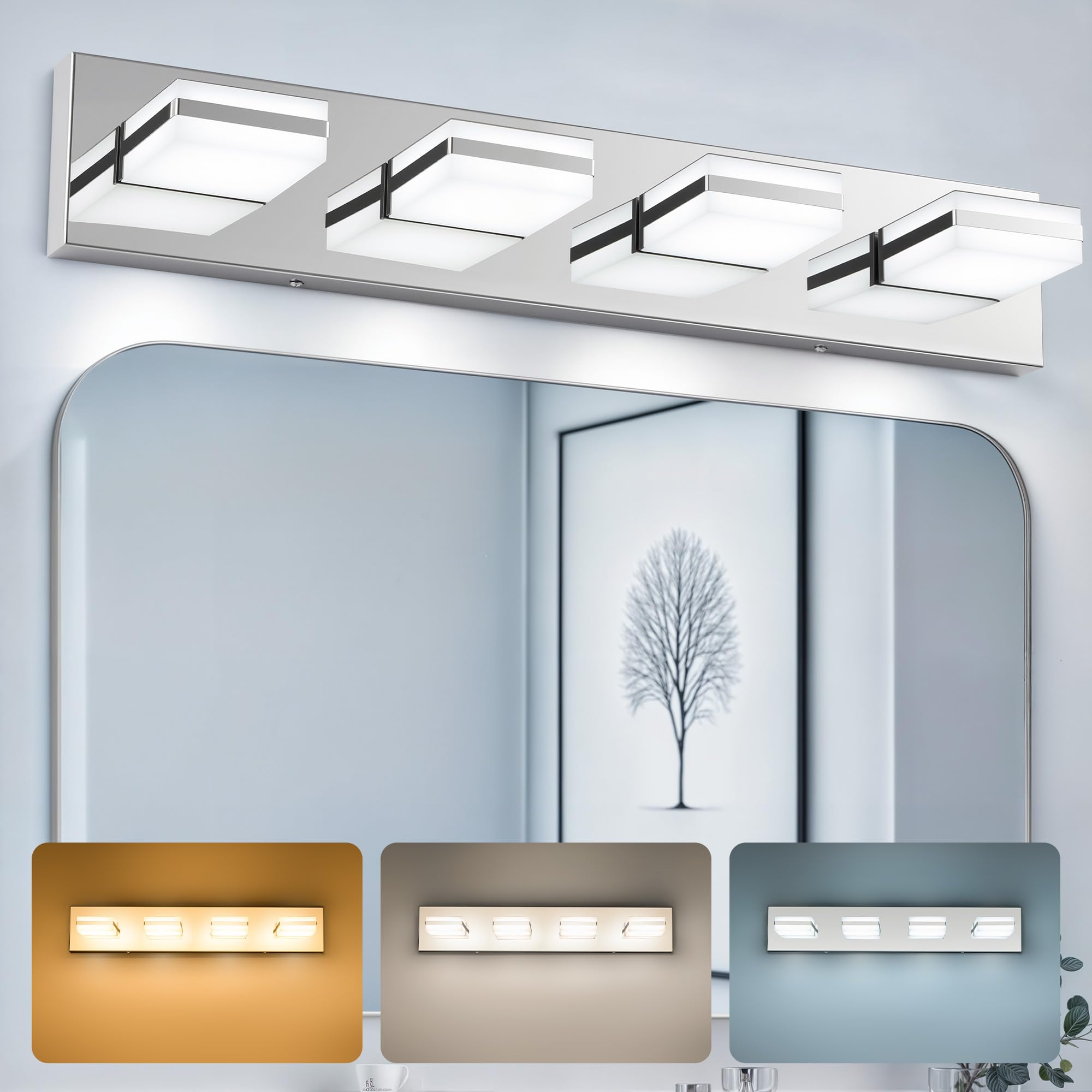 VONLUCE 4-Light Modern LED Vanity Light