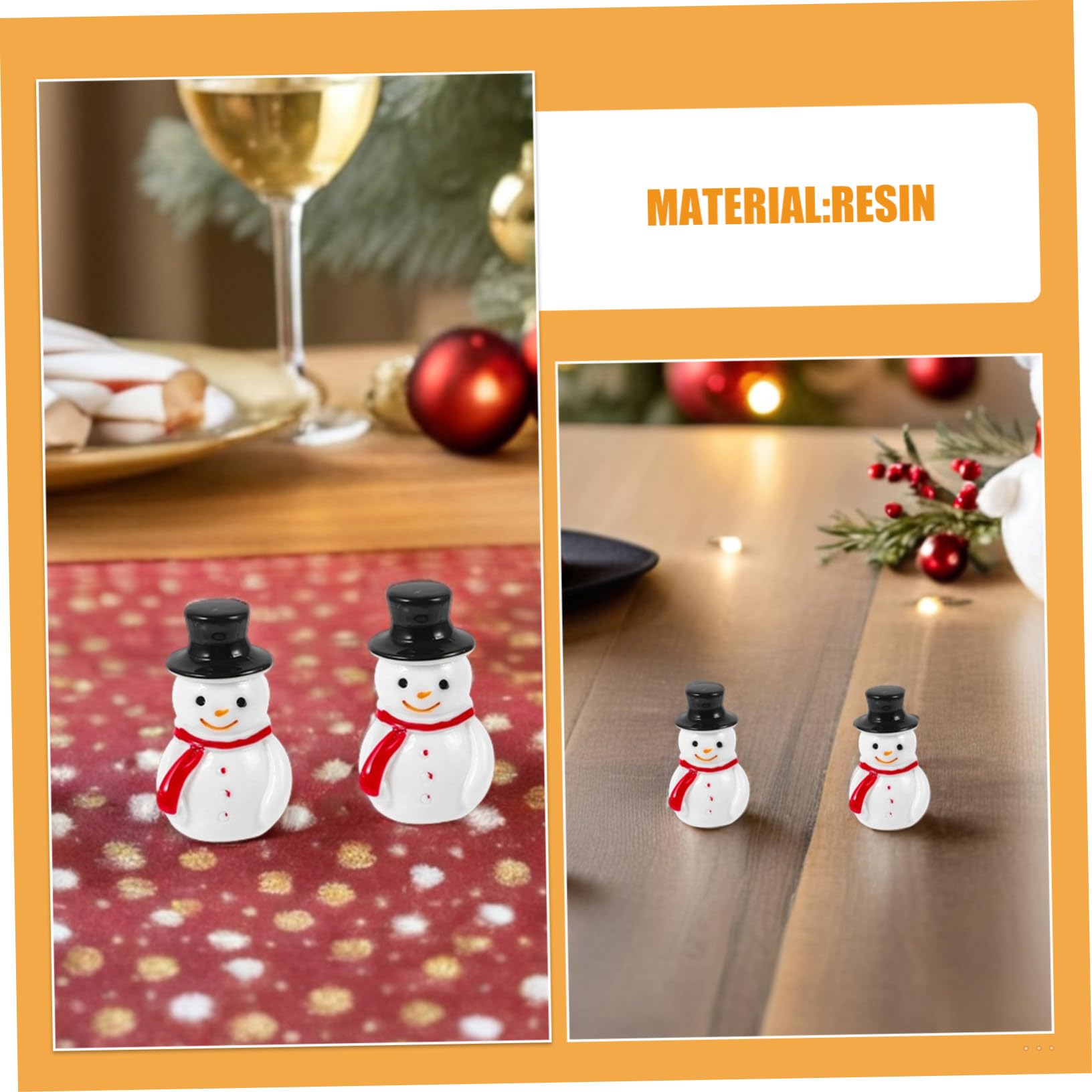 IMIKEYA 100pièces Lot de Figurines de Bonhommes de Neige Décorations Miniatures pour Noël Anniversaires et Intérieurs