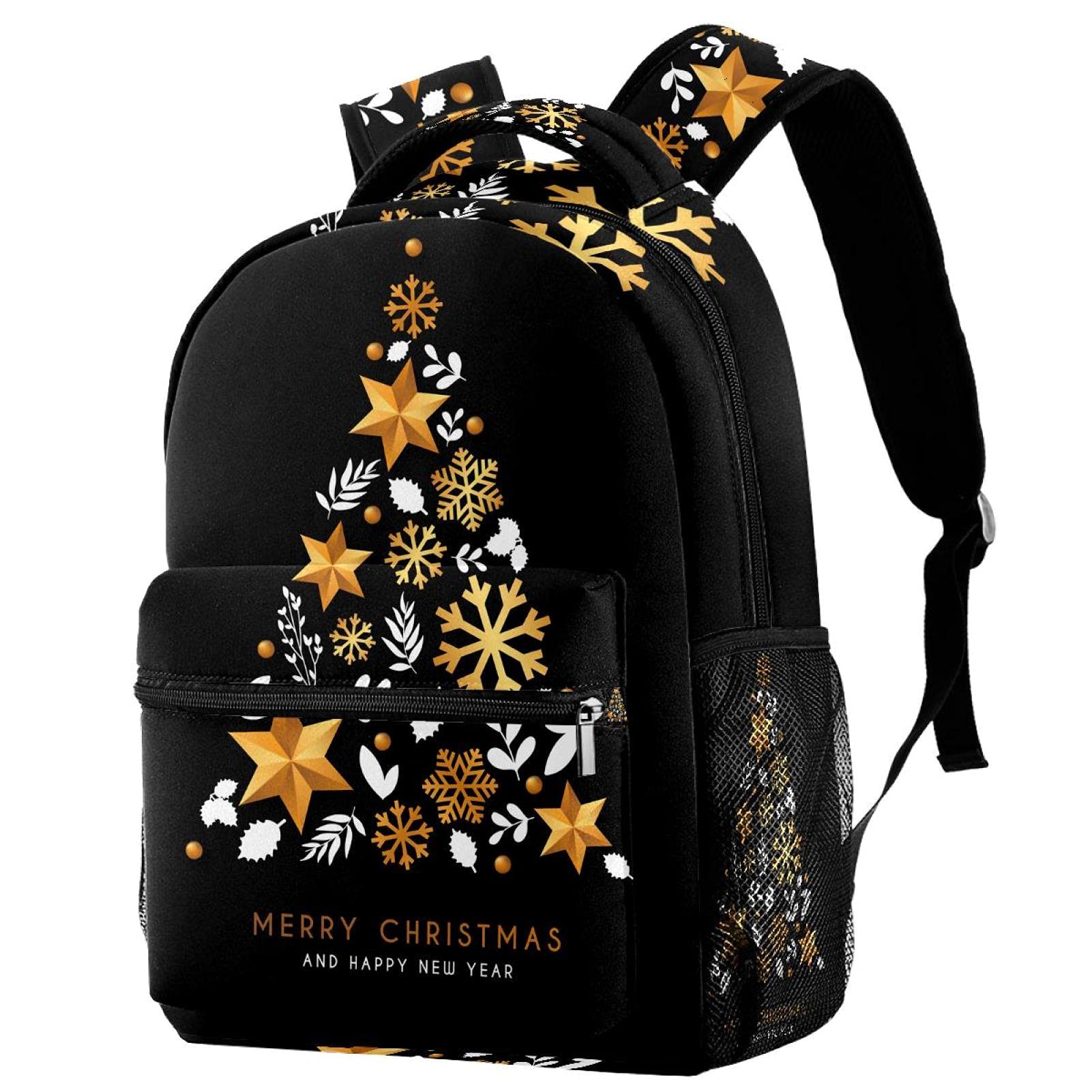 Sac à dos ordinateur 14" au motif flocon de neige multicolore unique - 7