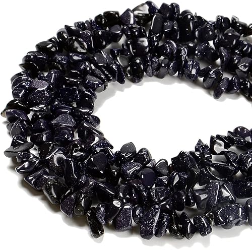 Cuentas de piedras preciosas de piedra arenisca azul natural de 0.276-0.315 in, cristales curativos, pulseras de cintura, kit de collar, piedra