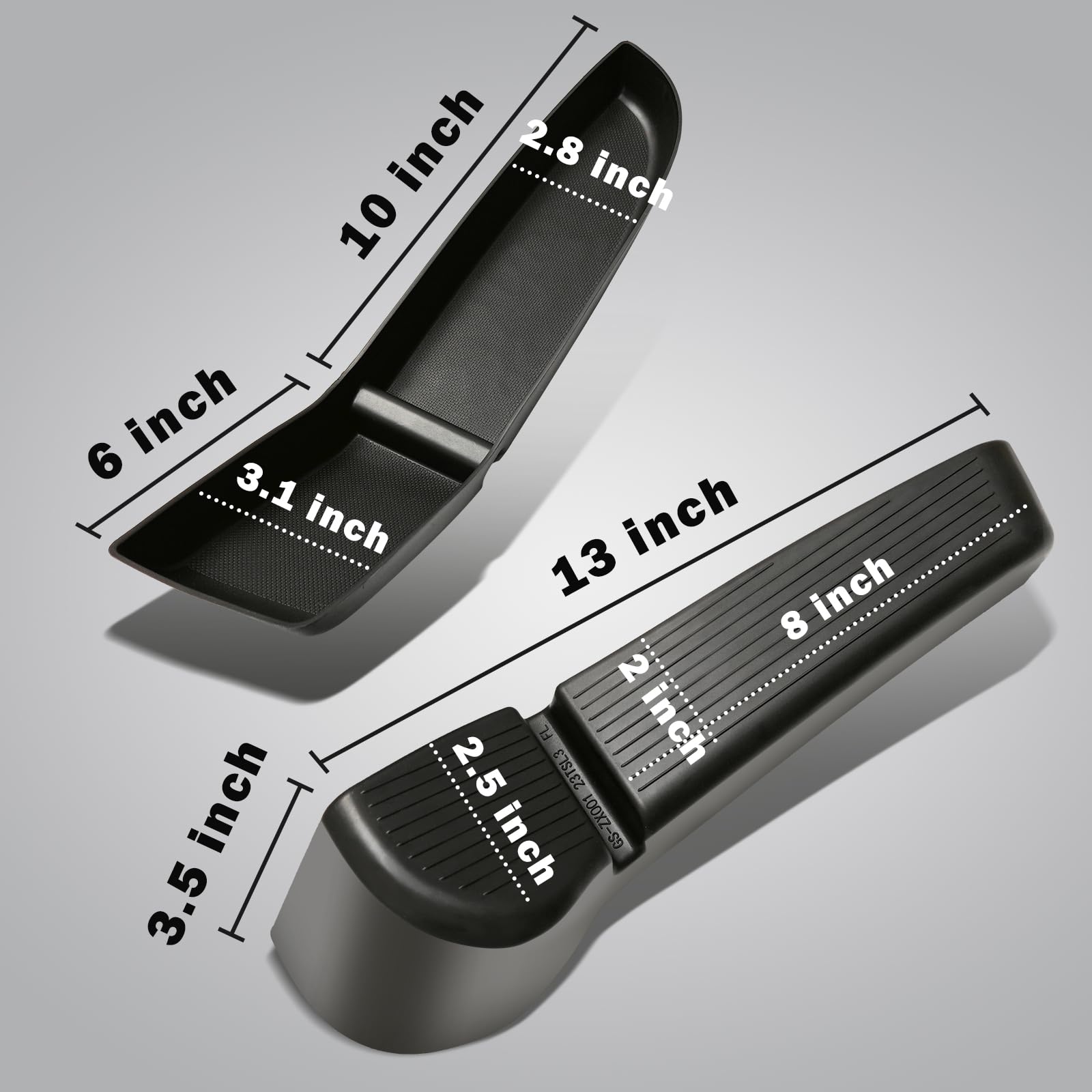 BestEvMod Door Side Handle Storage Box Armrest Tray TPE Organizer Anti-Slip Easy to Clean Set of 4 Compatible with 2025 2024 Refreshed Tesla Model 3 Highland Accessories