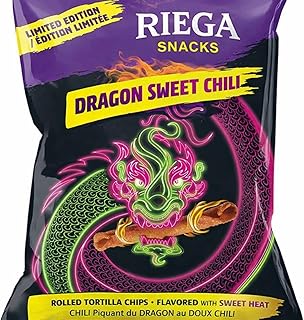 Rolled Tortilla Chips – Dragon Sweet Chili Flavor – 3.25 oz Bags – Spicy & Sweet Chili Snack – Pack of 20 (Pack of 20), Dragon Sweet Chili)