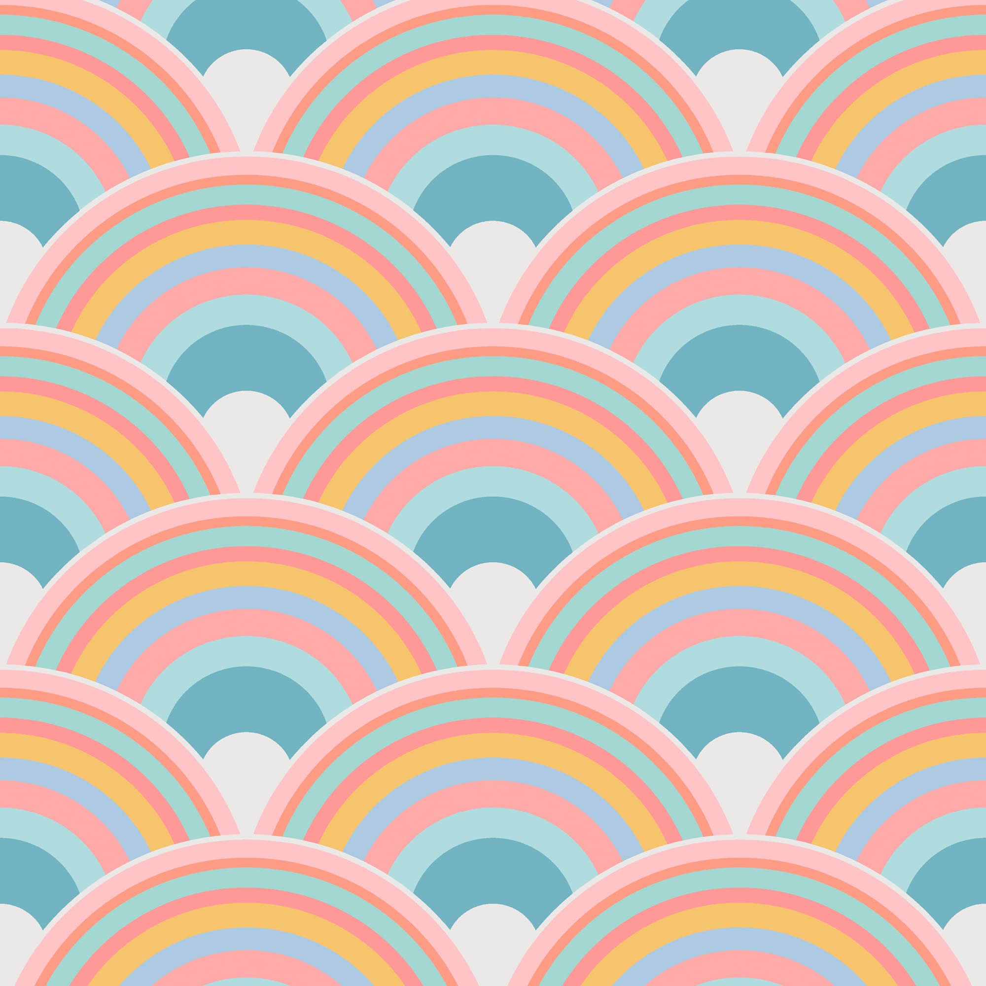 Envy Blue Curve Sky Wallpaper | Paste The Wall Application | Geometric Wallcovering | Eco-Friendly