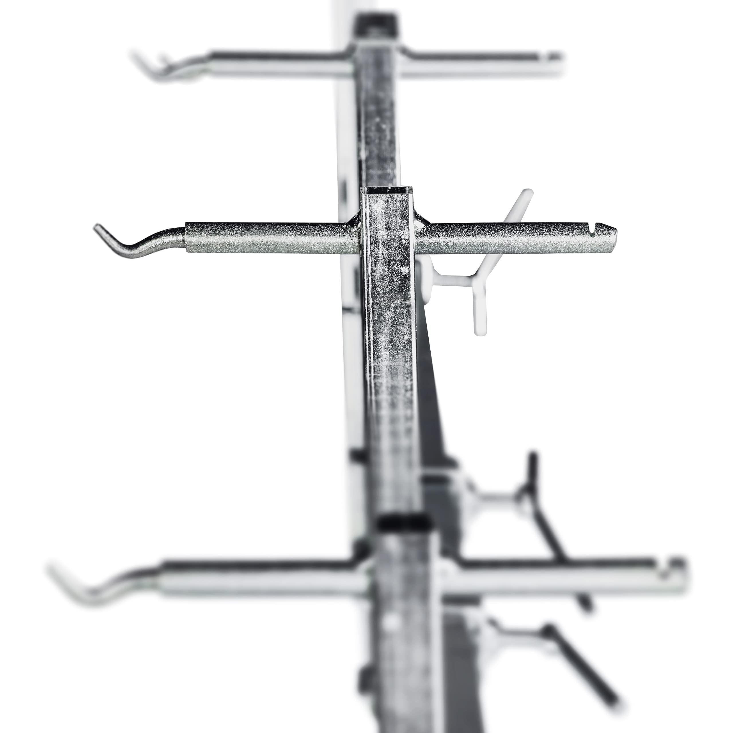 BenBow 6-Armiger Drehlackierständer mit Rollen – Verzinkter Lackierbock fahrbar mit Fußpedal – 202 x 85 x 100 cm
