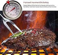 Vista 4 de KT THERMO Termómetro de caramelo/freír profundo con lectura instantánea, termómetro analógico, termómetro de carne con pincho de acero inoxidable