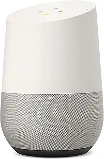 Google Home White Slate Smart Speaker – Voice-Activated Assistant with High-Quality Sound