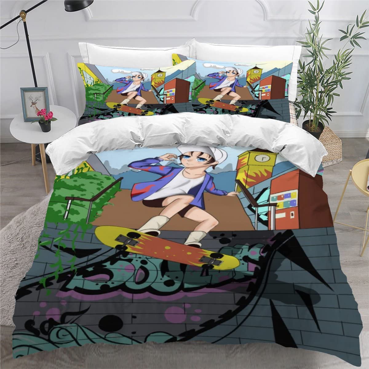Parure de lit 220x240 garçon avec housse de couette microfibre 3D
