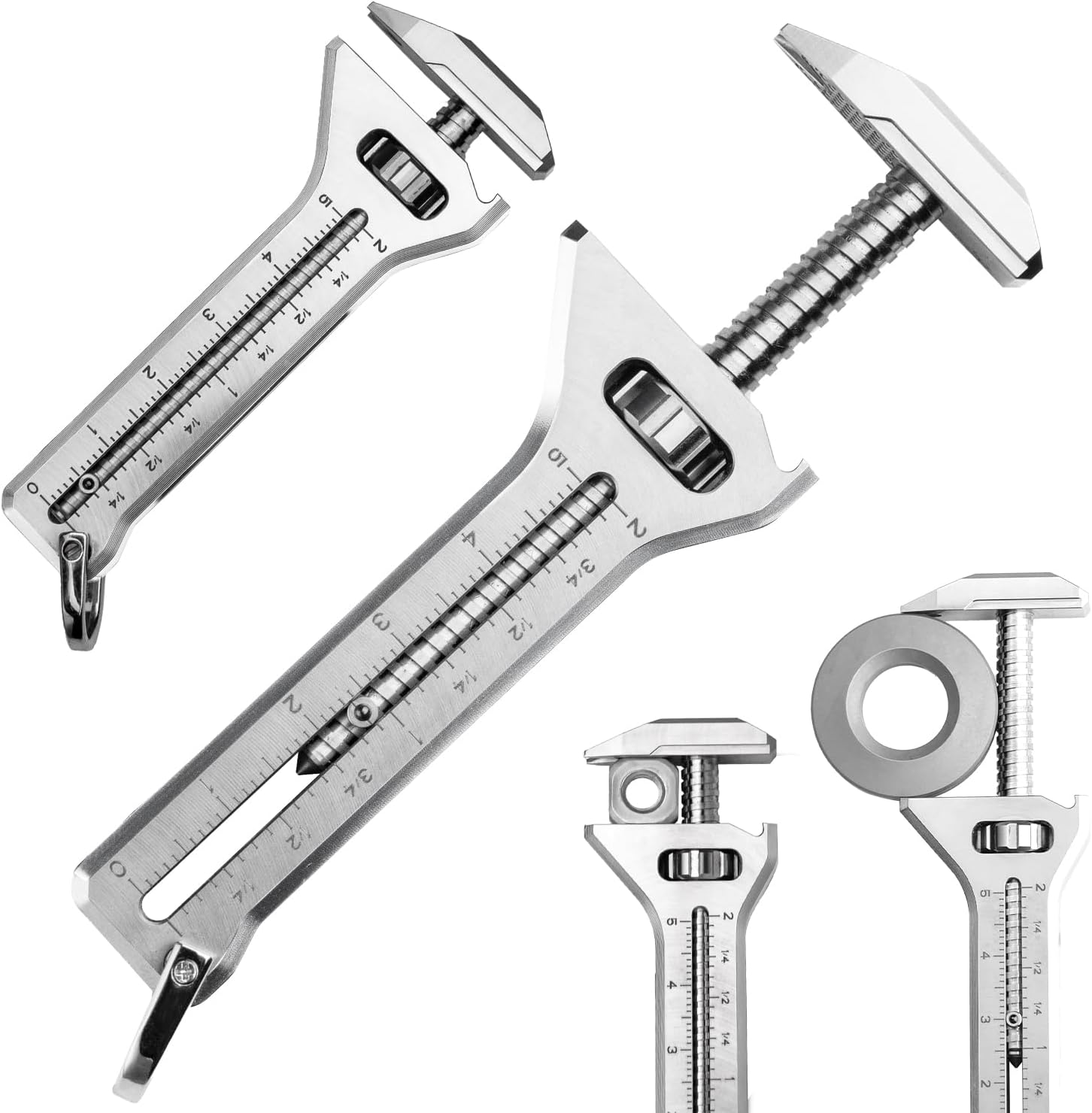 Titaner Compact Titanium Multitool - EDC Adjustable Wrench with Bottle Opener, Nail Puller, Caliper & Phone Stand for Everyday Carry, Outdoor & Home Use 3.0 edition