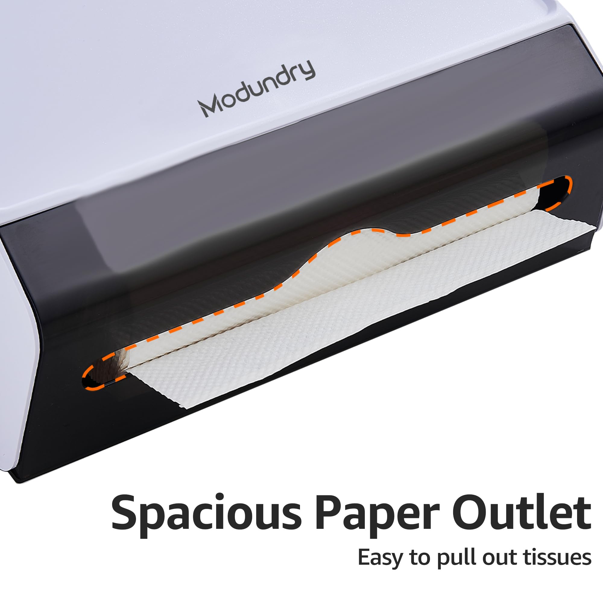 Dispenser Carta Asciugamani a Parete, Distributore Salviette Carta Bagno da Muro, Commerciale, Può Contenere Fino A 200 Fogli, Bianco