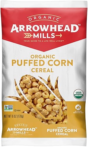 Arrowhead Mills Cereales, maíz inflado, 6 onzas (paquete de 12)