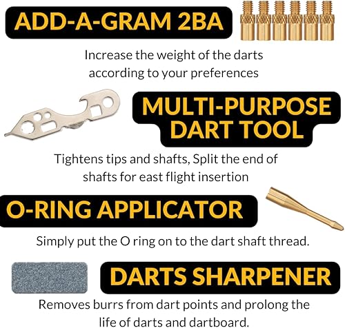 Miniatura 4 de SHOT TAKER CO. EST. 2017 Caja de kit de afinación de dardos de lujo  Vuelos, sacapuntas, ejes, juntas tóricas, ahorradores de vuelo, accesorios
