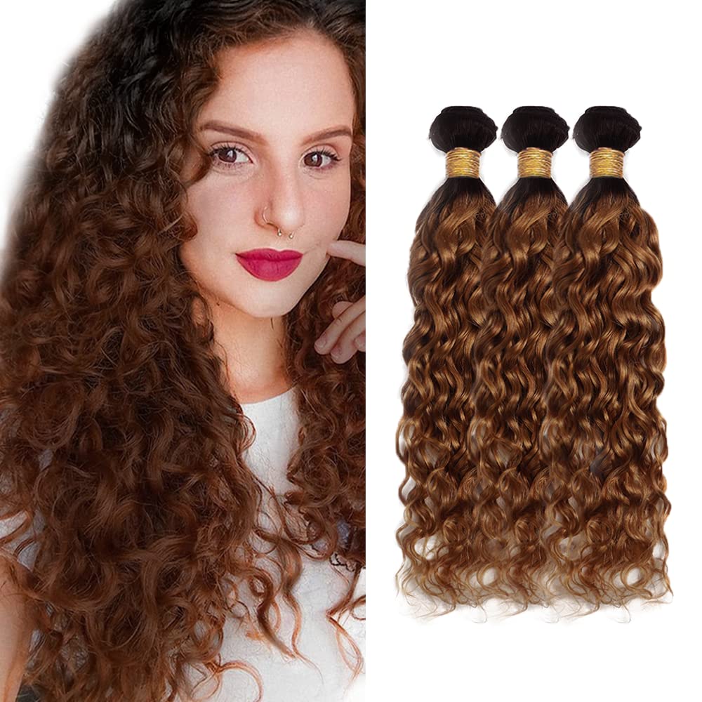 ZevPiul Ombre Water Wave Bundles 1B/30 Bundles Human Hair