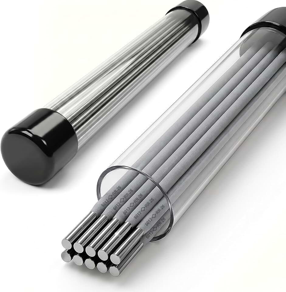 KEPEAK Hastes de soldagem, E6013 3/81 cm, 10 peças de eletrodos de vara de aço carbono, adequadas para soldagem por vara