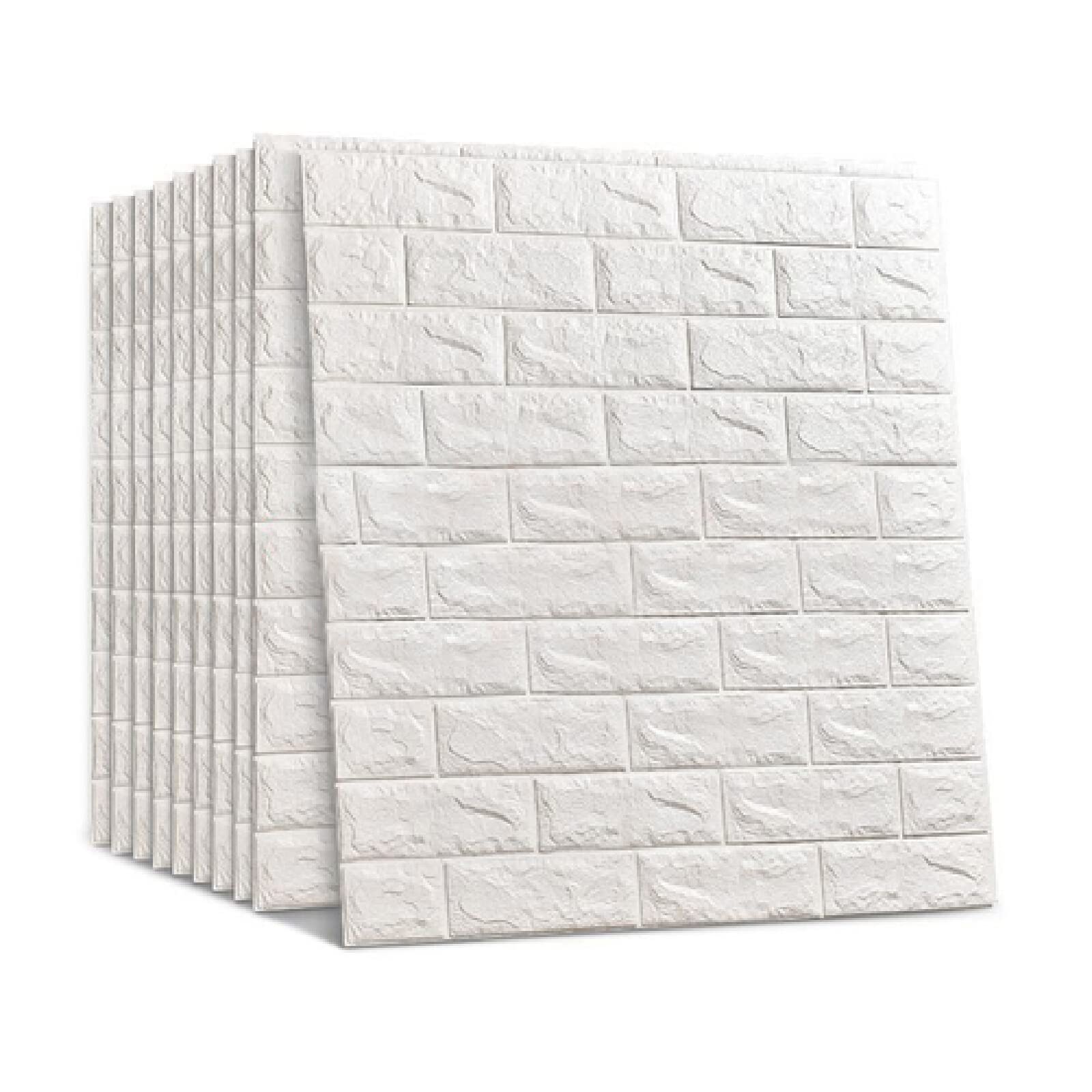 10 PZ 70 * 77 CM Adesivi murali impermeabili in schiuma Adesivi murali 3D Adesivi murali autoadesivi fai da te decorazione della parete della casa_77 X 70 X0,55 cm