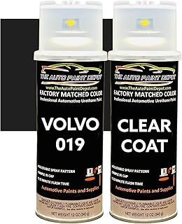Auto Paint Depot Touch Up Paint for Volvo -Black 019 (All Years, All Models) Aerosol Spray with Clear Coat