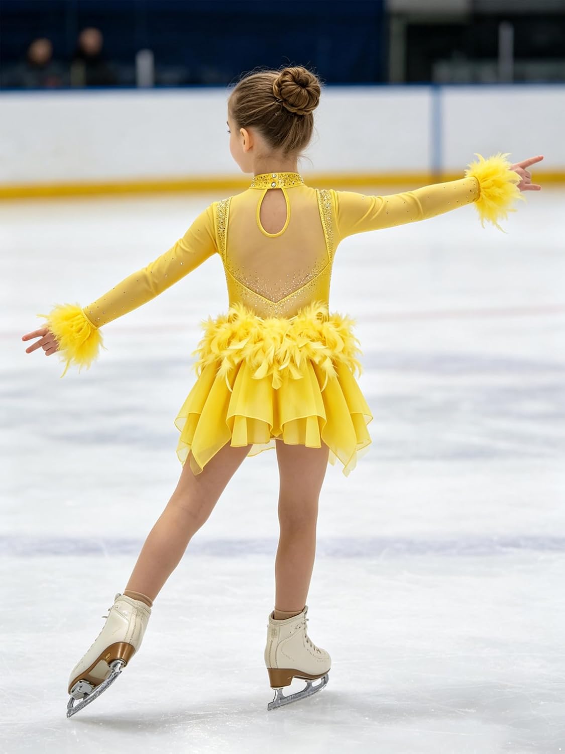 Kaerm Figure Ice Skating Dress for Kids Girls Dancewear