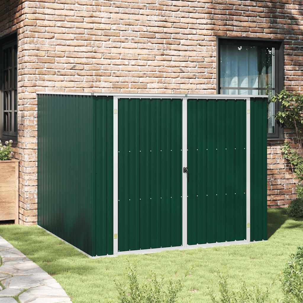 Abri de jardin 195x198x159 cm Acier galvanisé Vert Rangement extérieur
