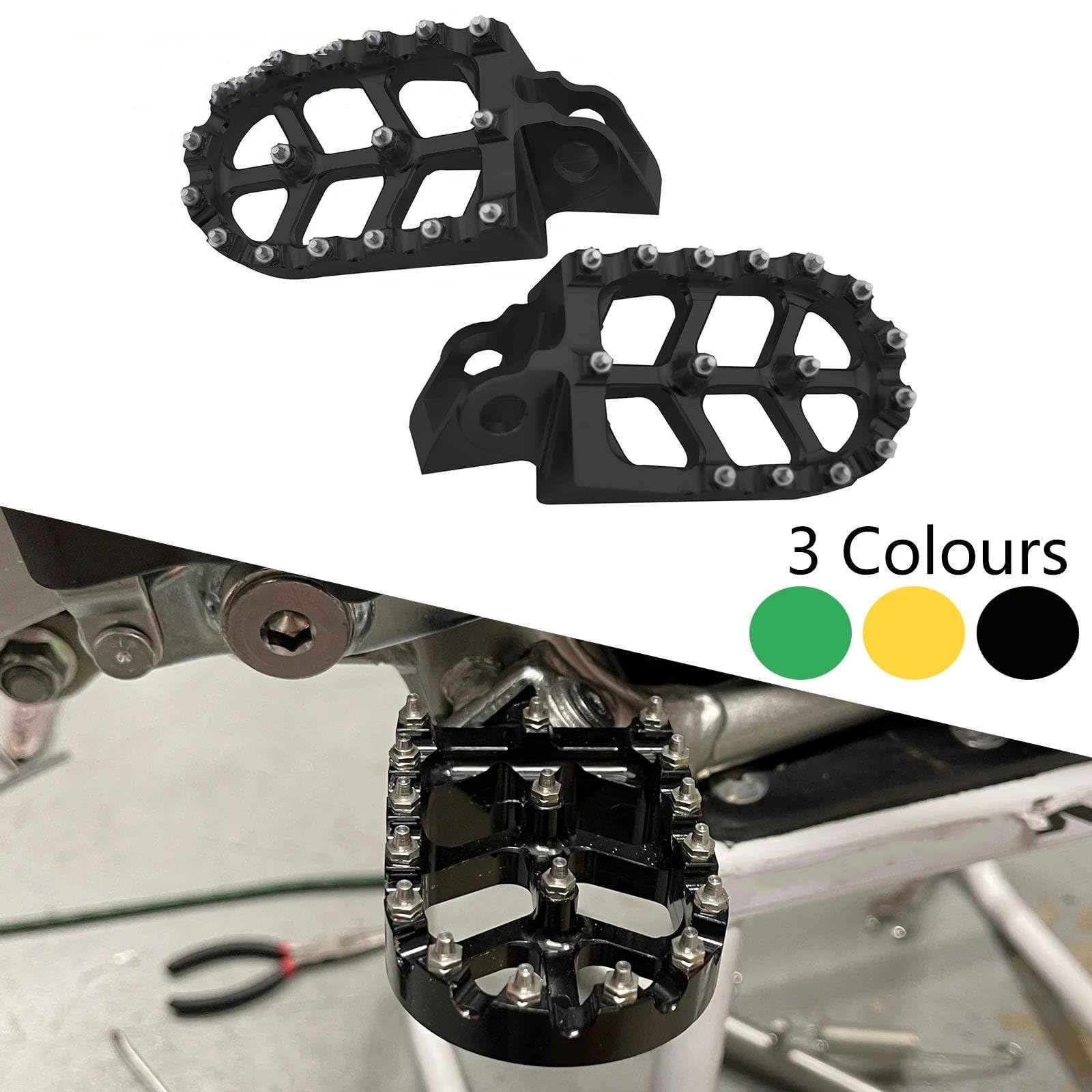 Estriberas para Suzuki para RM65 2003-2005 para RM100 2003 Motocicleta CNC Clavijas De Pie Dirt Bike Reposapiés Pedal Accesorios De Motocross Estriberas para Moto(Gold)