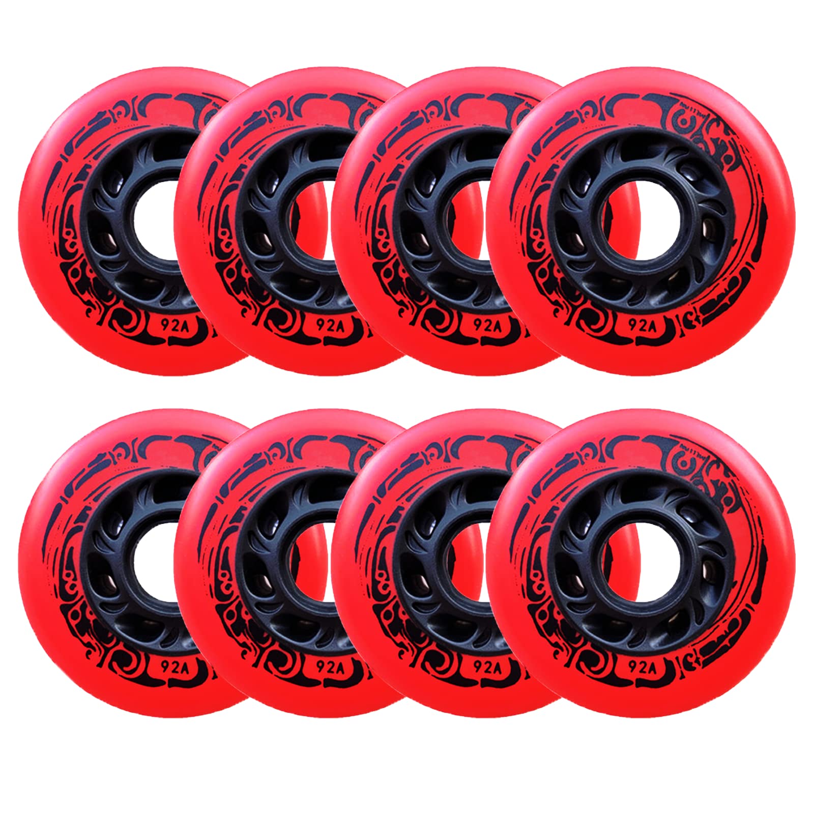 Genérico Ruedas para Patines en Línea Interior Exterior Ruedas de Repuesto para Patines en Línea de 72 mm/ 76 mm/ 80 mm Ruedas de Repuesto para Patines Y Interiores Paquete de 8