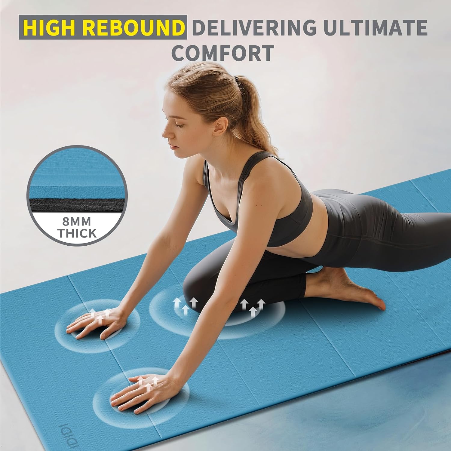 Foldable Yoga Mat Extra Large 74"×31.5" image 4