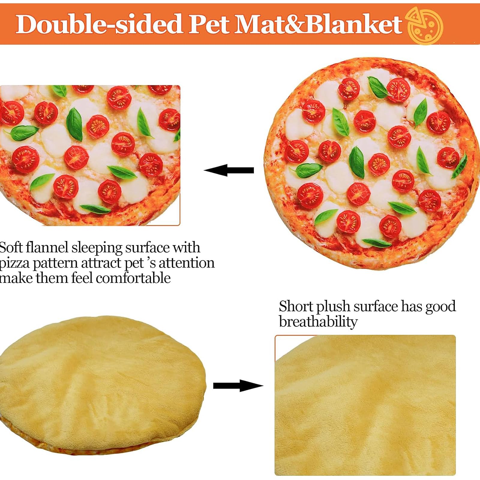 بساط مخملي للحيوانات الأليفة من دي اتش بي تيك، مقاس 40 × 40 سم بتصميم جديد لطيف ومريح للقطط والكلاب، بساط نوم ناعم وسميك ودافئ للشتاء، سرير نوم دائري للقطط والجراء والحيوانات الأليفة الصغيرة