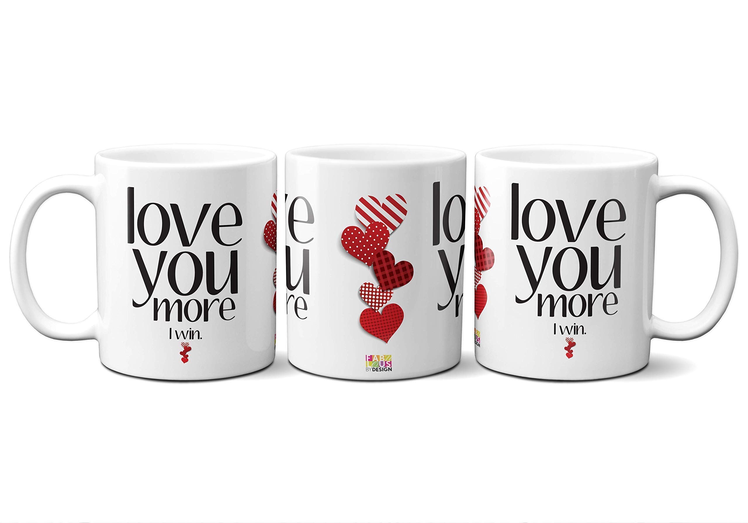Love you more I win 11oz Ceramic Mug Coffee Tea Gift Present Wife Husband Partner