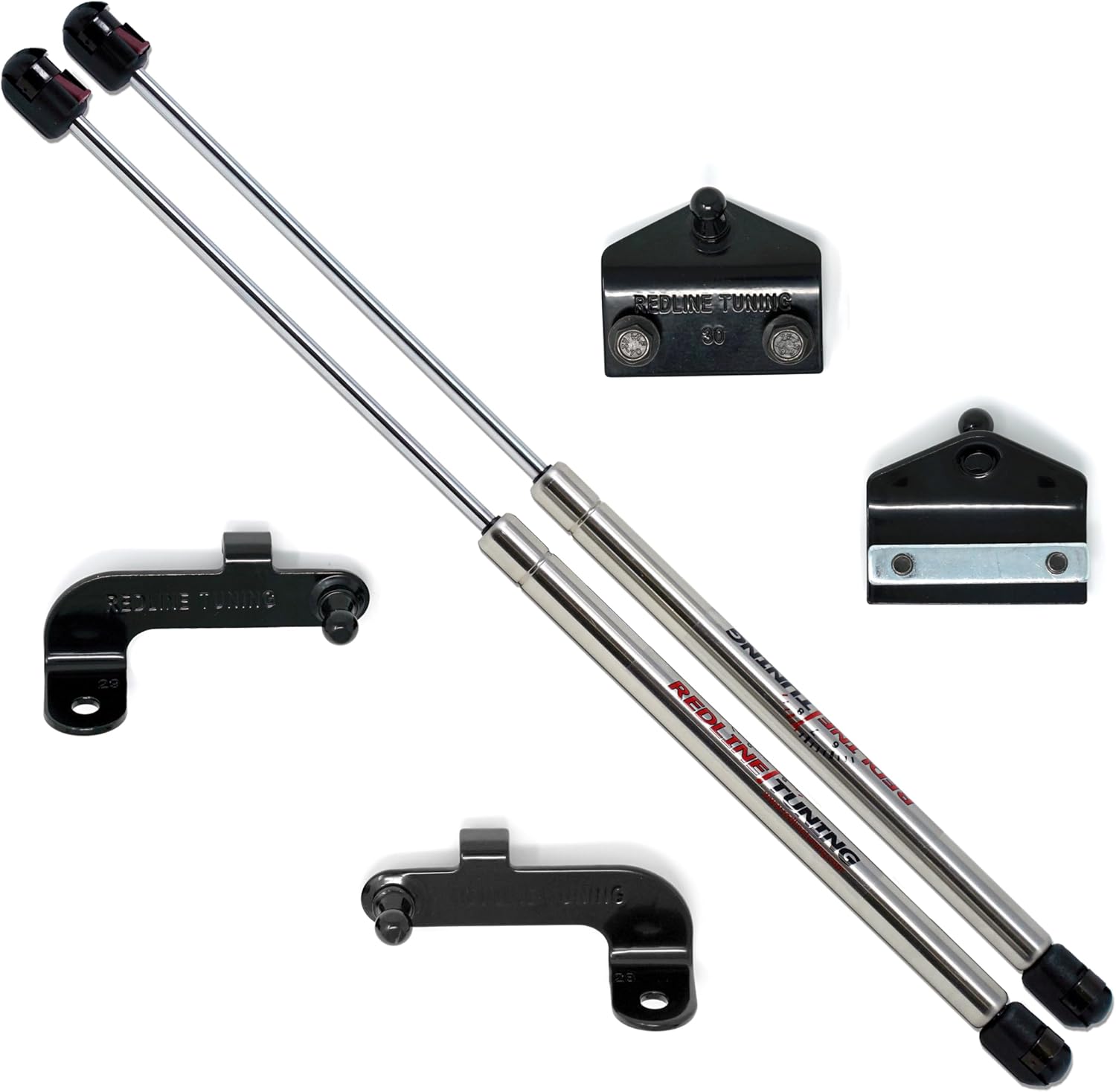 Redline Tuning 21-20003-03 Hood Quicklift Elite (Bolt in) System Compatible with Jeep Wrangler JL 2018+ & Compatible with Jeep Gladiator JT 2020+ (Aluminum Hoods Only - Stainless Steel Struts)