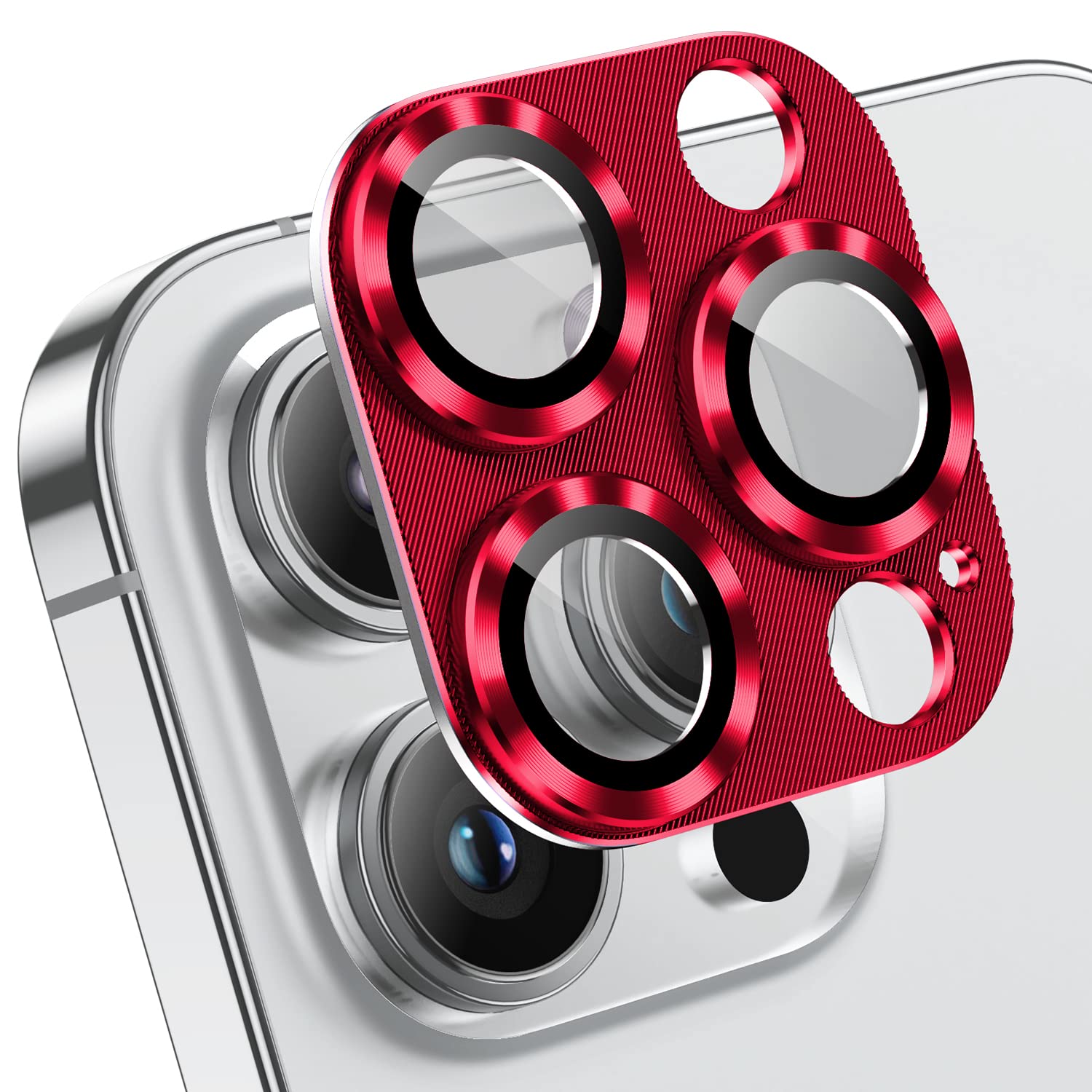 Korecase 2 Pack Compatible with iPhone 14 Pro/iPhone 14 Pro Max Metal Camera Lens Protector Tempered Glass Cover, Strong Adhesion, 9H Hardness