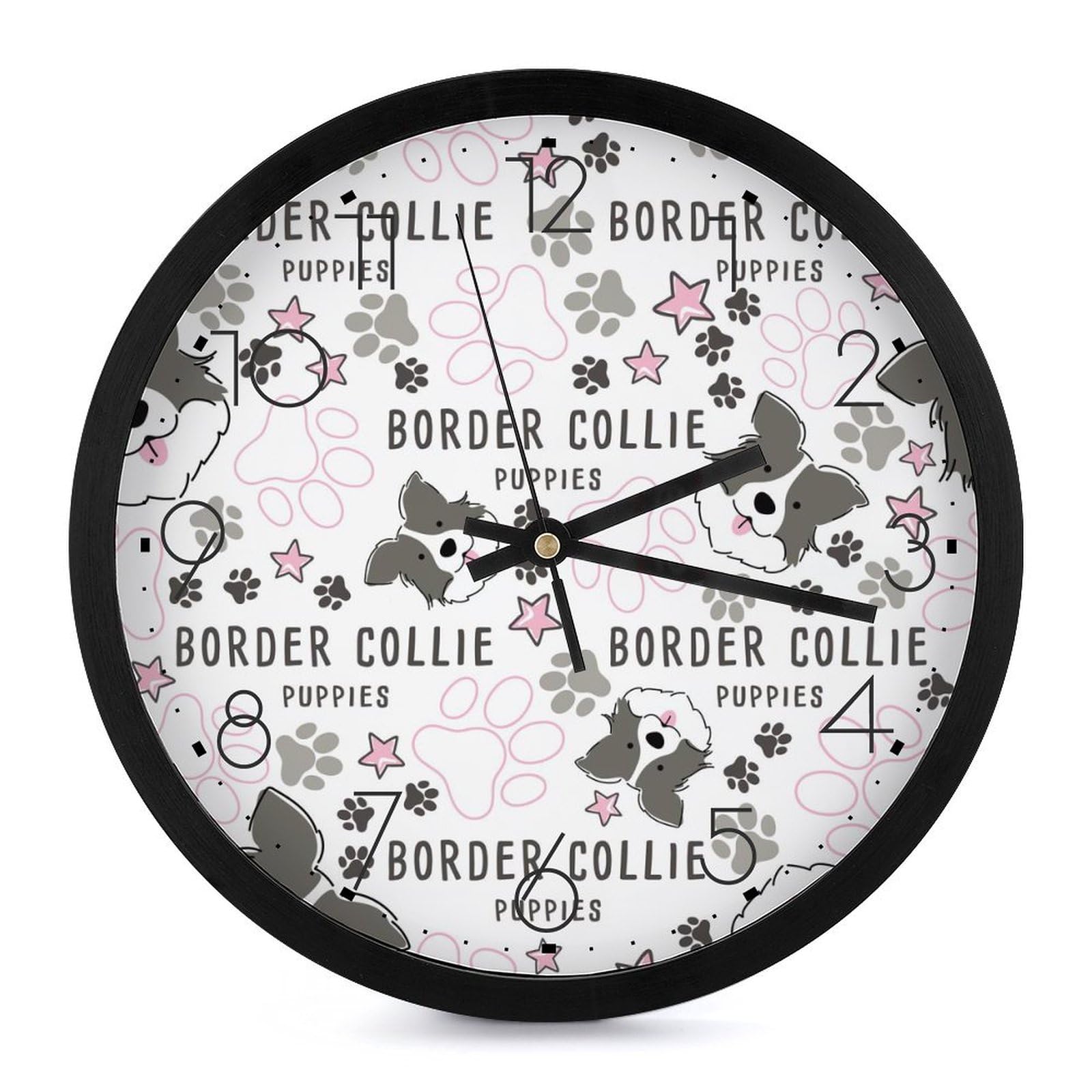 Amazon.co.jp: ボーダーコリー 犬柄 壁掛け時計 かけ時計 置き時計