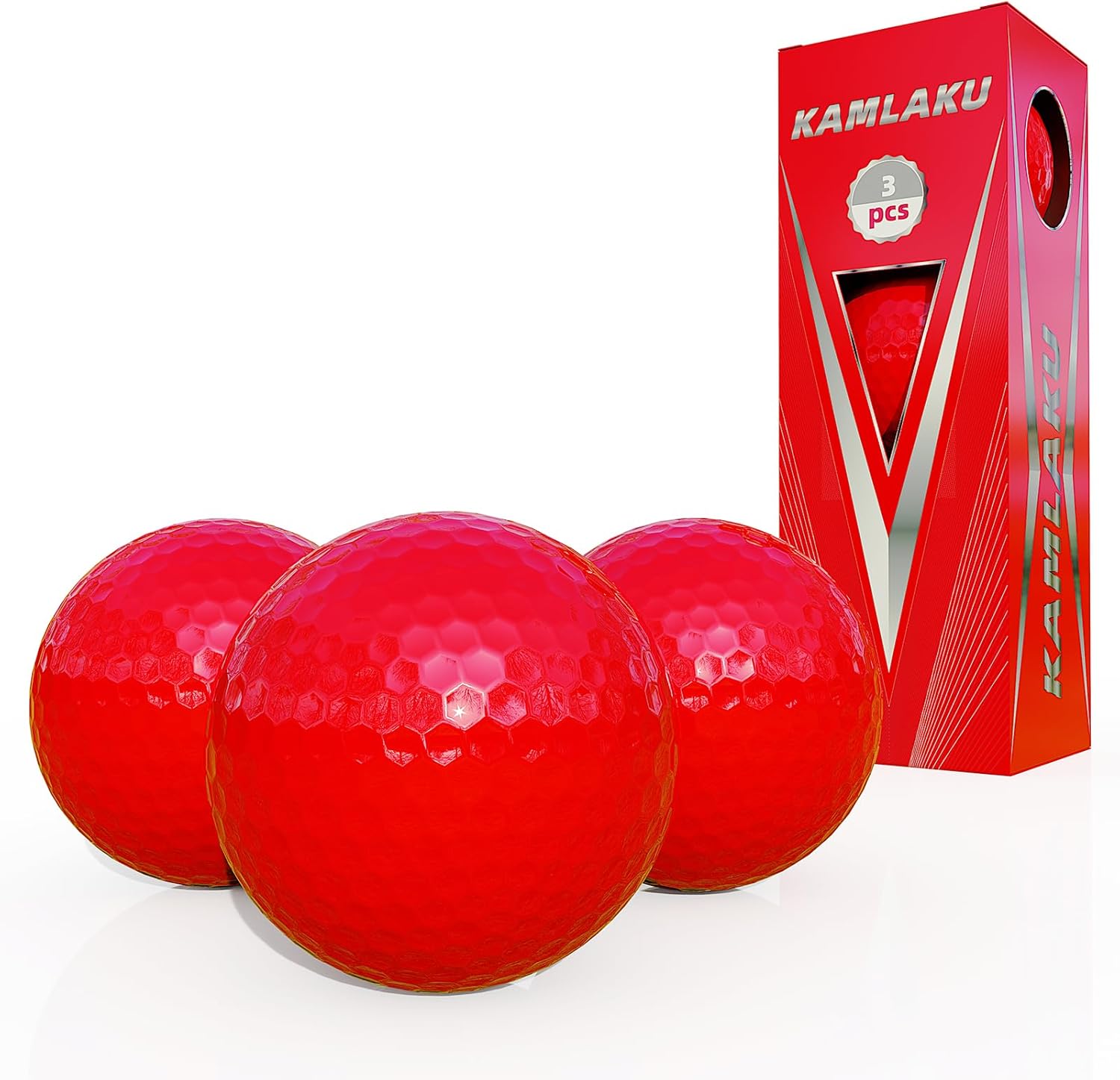 Blank Colored Golf Balls No Logo No Markings High Visibility Easy to Find 2-Piece Distance Golf Balls for Practice Long Distance and High Launch Performance 3 Pcs/12 Pcs