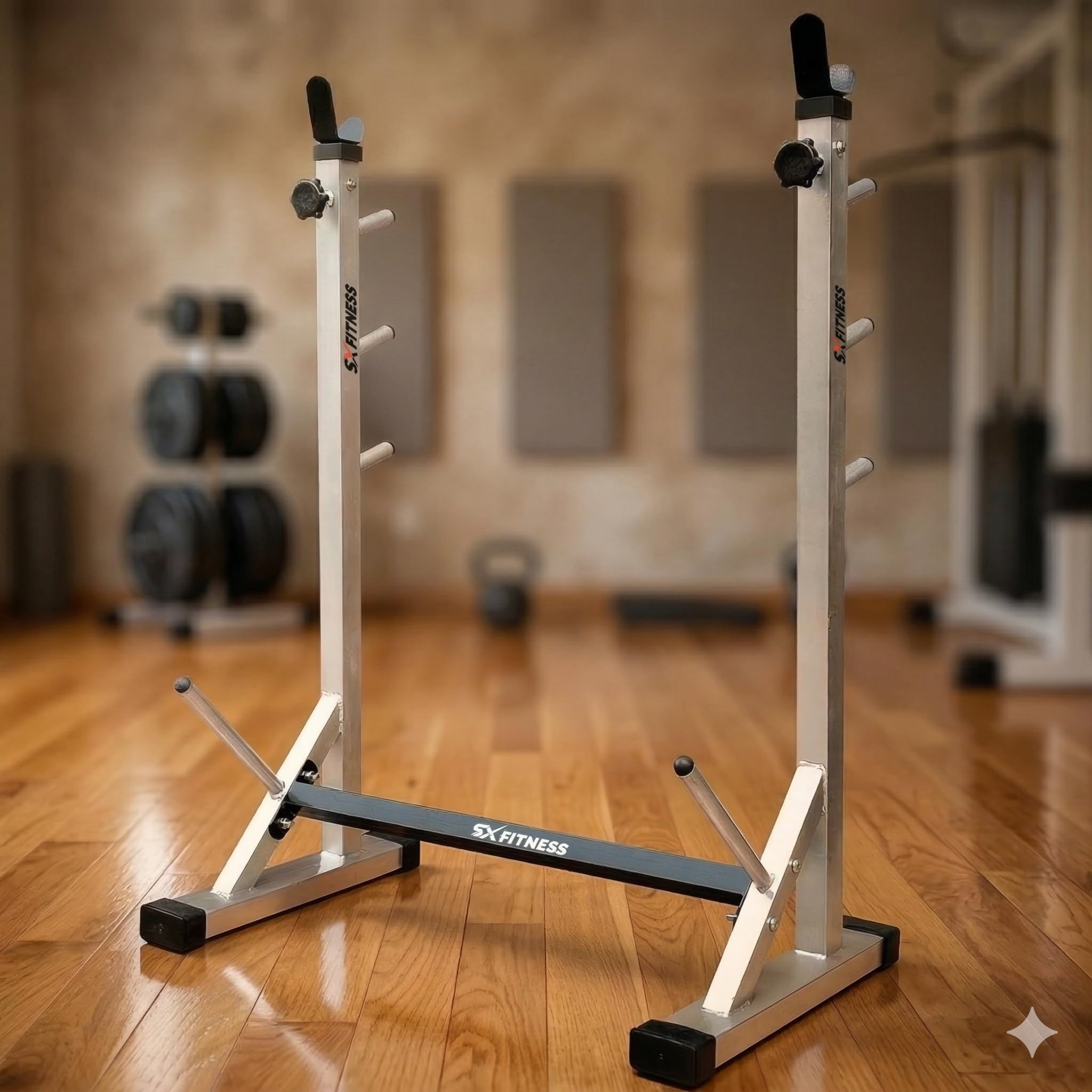 SX FITNESS Multi-Functional Fully Adjustable Squat Stand, Bicep