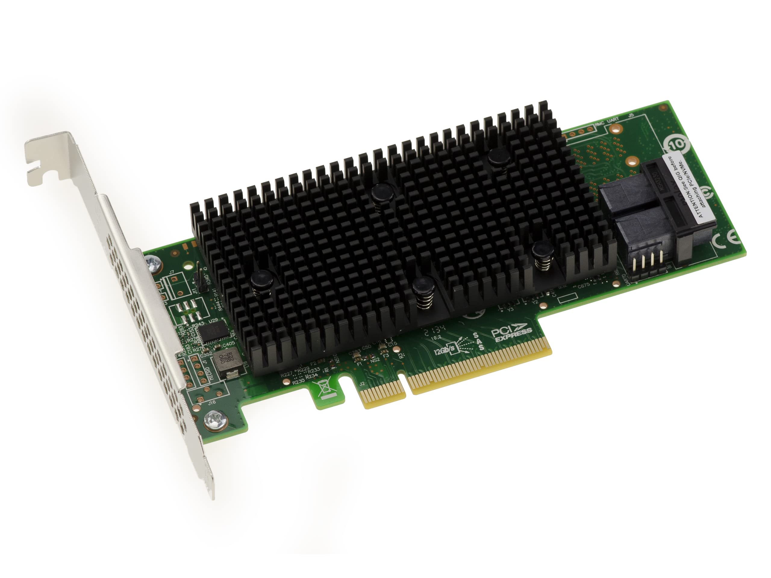 KALEA-INFORMATIQUE Tarjeta controladora PCIe 3.1 SAS + SATA + NVMe 12GB con 8 Puertos internos. Modelo OEM 9400-8i
