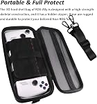 Miimall Compatible with Asus ROG Ally X 2024/ROG Ally 2023 Storage Case|Large Capacity Portable Carrying Full-Body Protective Storage Bag Case for Asus ROG Ally X/Asus ROG Ally Console (Black)