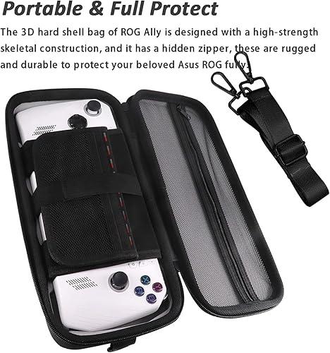 Miniatura 6 de Miimall EVA Hard Travel-Friendly Large Capacity Case with Portable Strap for Asus ROG Ally X  Ally Handheld Accessories Black