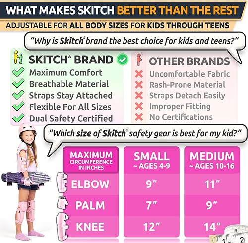 Miniatura 3 de Juego de equipo de seguridad de protección para patineta para niños y adolescentes  Rodilleras deportivas de licra premium + coderas + muñequeras +