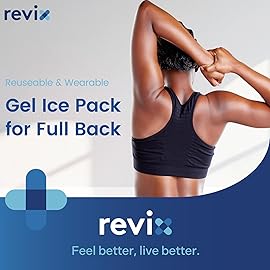 REVIX Extra Large Ice Pack for Back, 13 x 21 Reusable Gel Cold Pack Wrap for Full Back, Hip, and Leg Relief, XXL Cold Compress for Muscle Soreness, Fatigue, and Everyday Recovery, Black