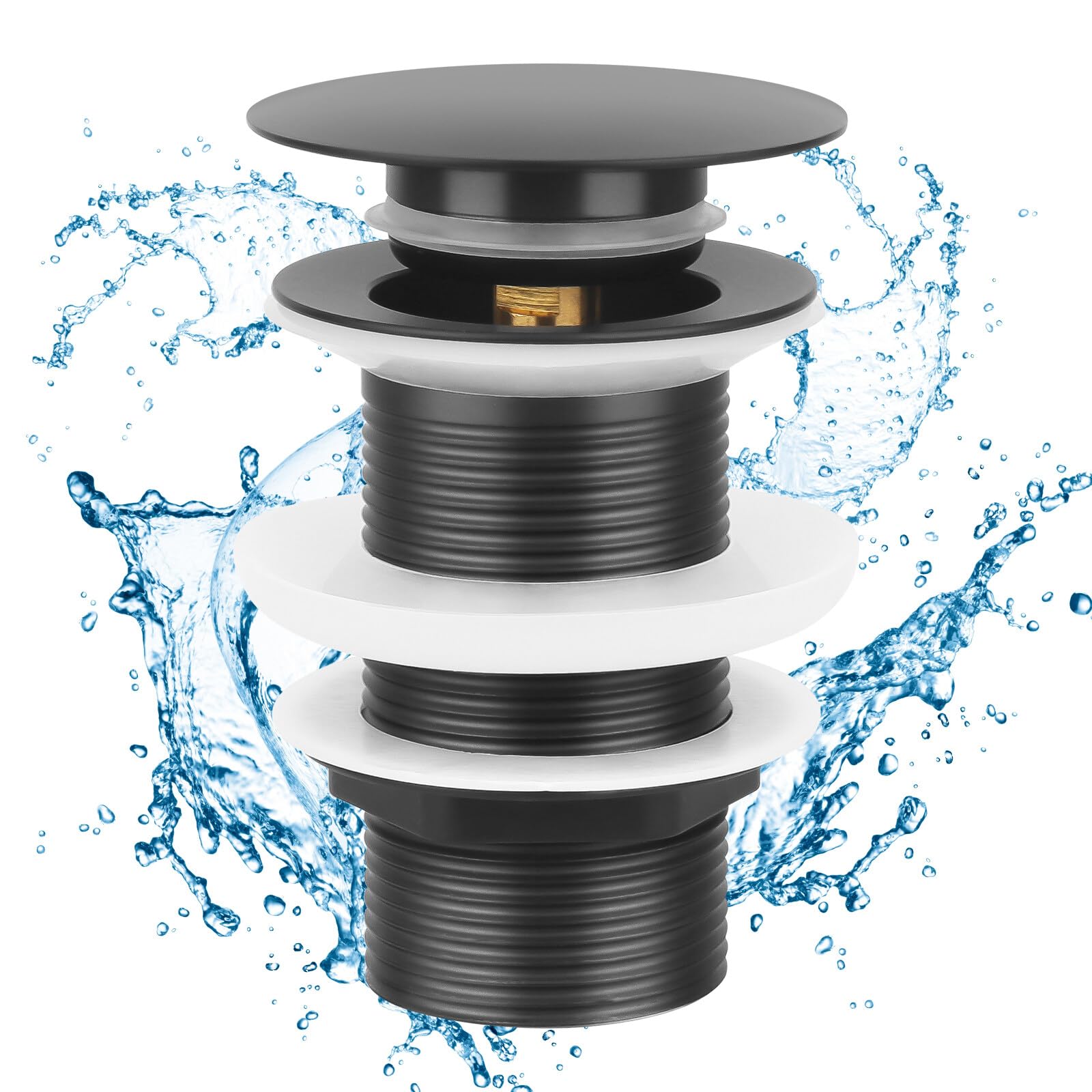 Lavabo Da Appoggio Nero Opaco Ovale Con Set Di Scarico Ceramica 59 X 38 Cm - Foto 5