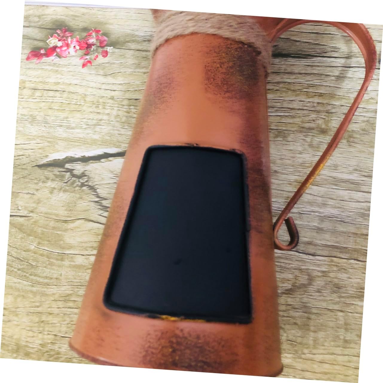 Pitcher with Blackboard Design Rustic Decor for Dried Flowers Kitchen Utensils More Accessory for Living Balcony Desktop Orange
