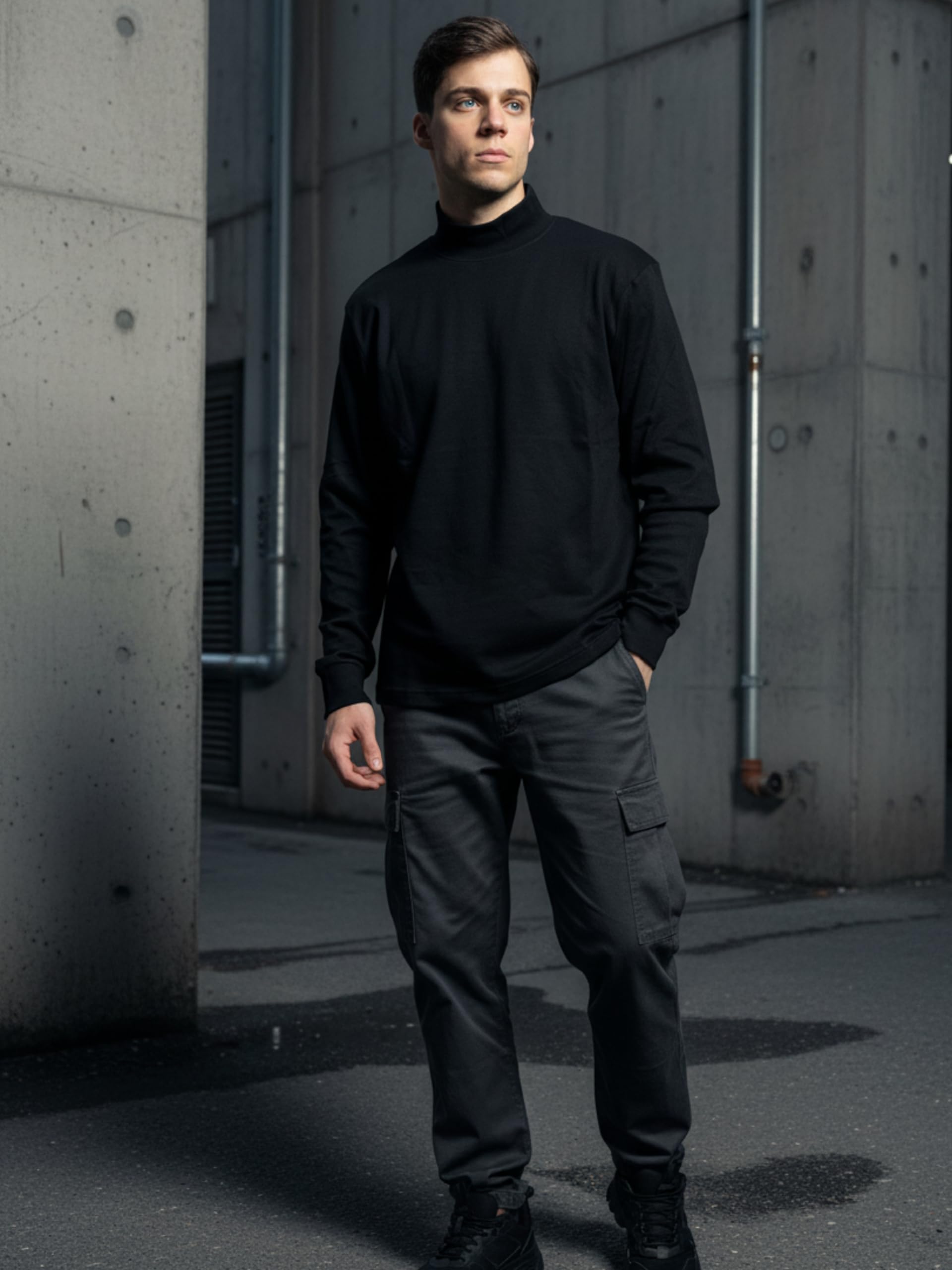 o-day Maglia Lupetto Uomo a Collo Alto in Caldo Cotone 100% – Maglia Dolcevita Uomo vestibilità Comoda e Morbida – Taglie M-XXL