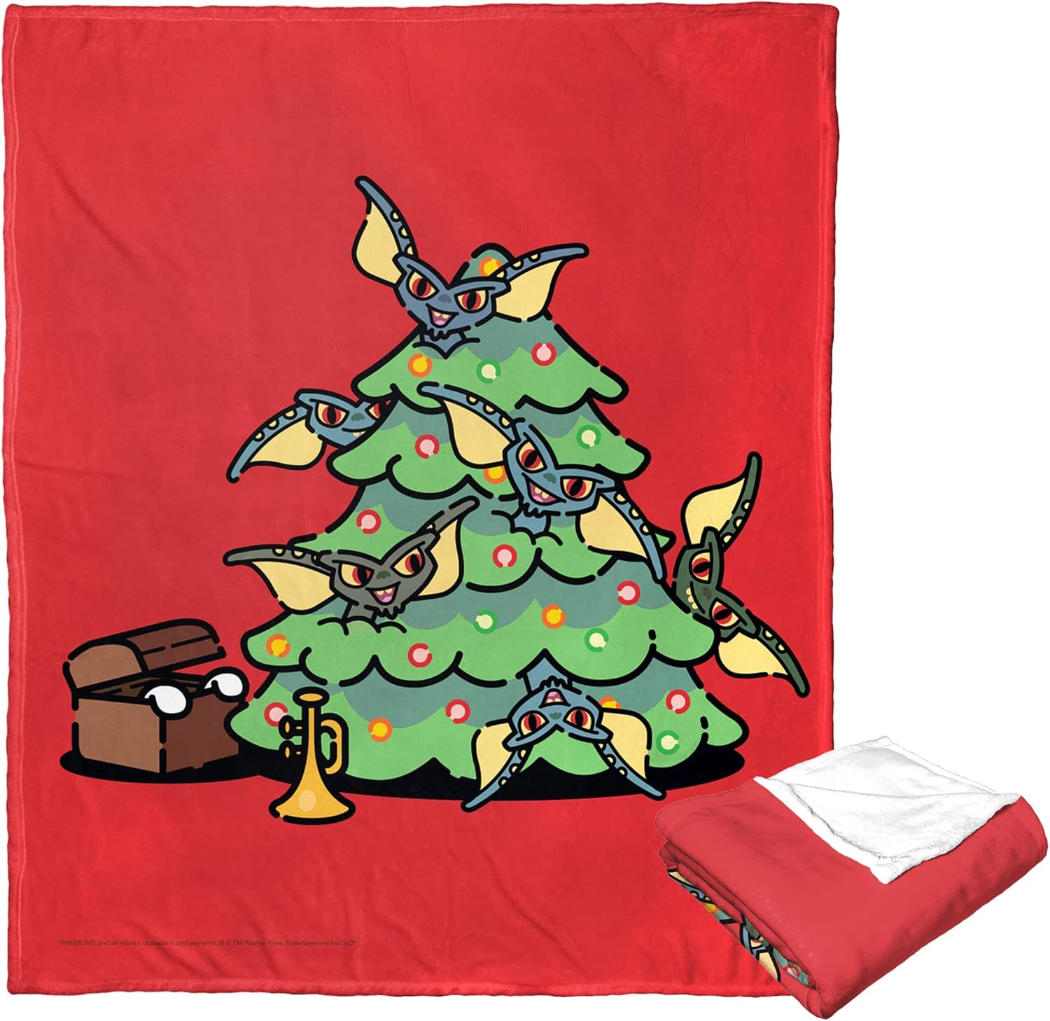 Northwest Gremlins Silk Touch Throw Blanket, 50" x 60", Christmas Chaos