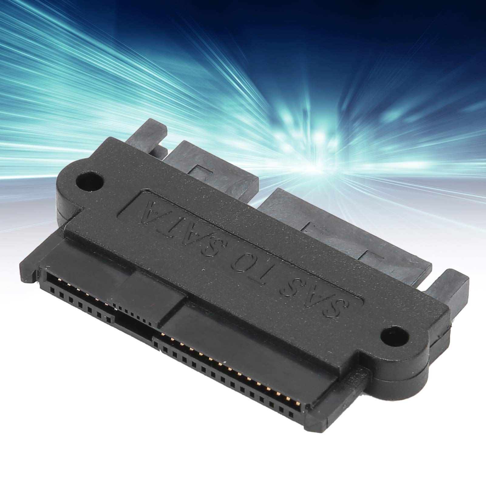 Adapter SAS do SATA, 22-pinowy na 7-pinowy SF-092 SAS + 15-pinowy dysk twardy SATA Płyta główna 15-pinowy konwerter zasilacza(black)