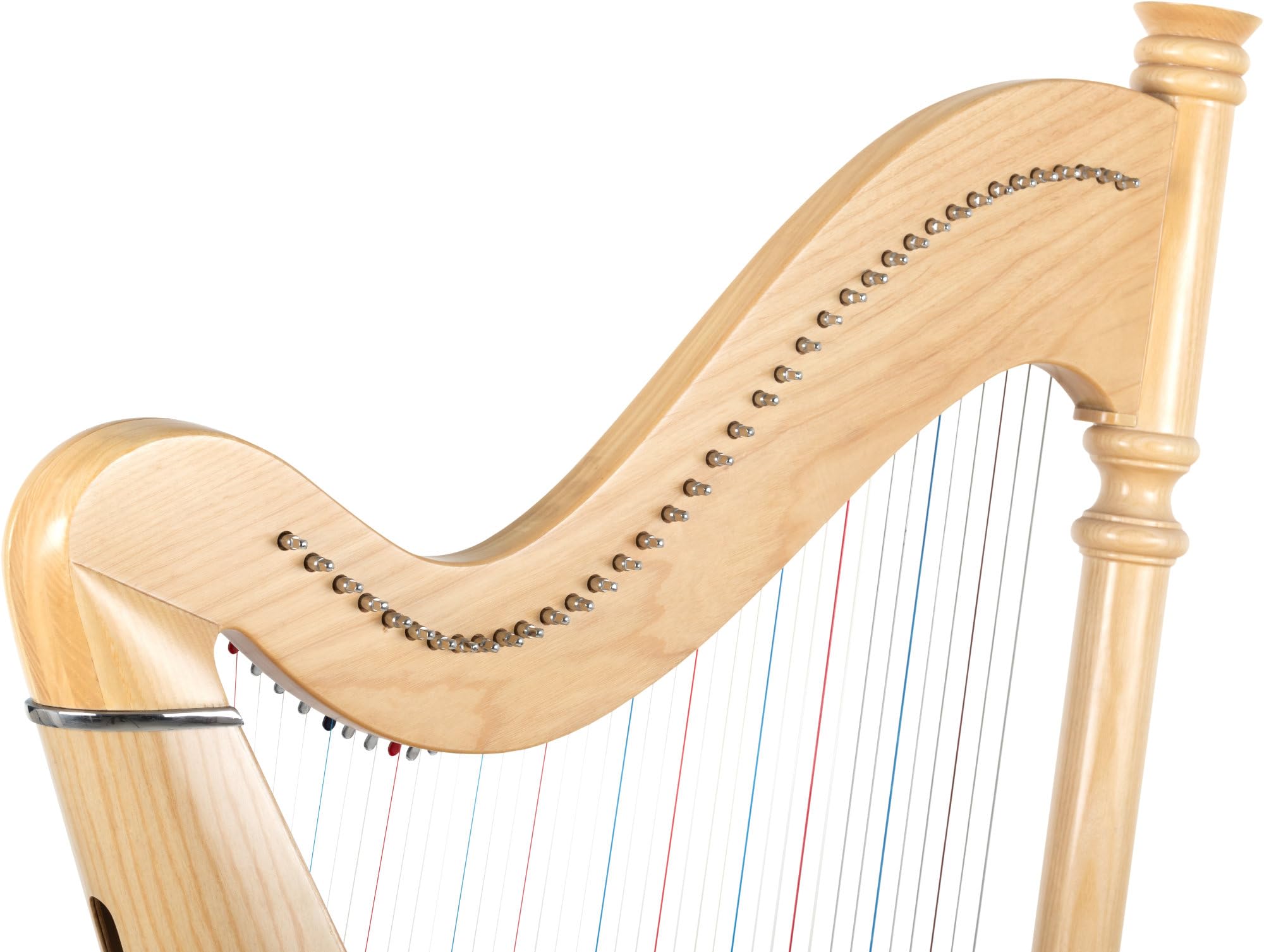 Classic Cantabile P-38 Arpa ad Uncino 38 Corde, 38 corde in nylon | Accordatura: Mi bemolle maggiore (diatonica), Corpo in frassino, Colonna tornita in faggio, Tavola armonica in abete, 9 kg