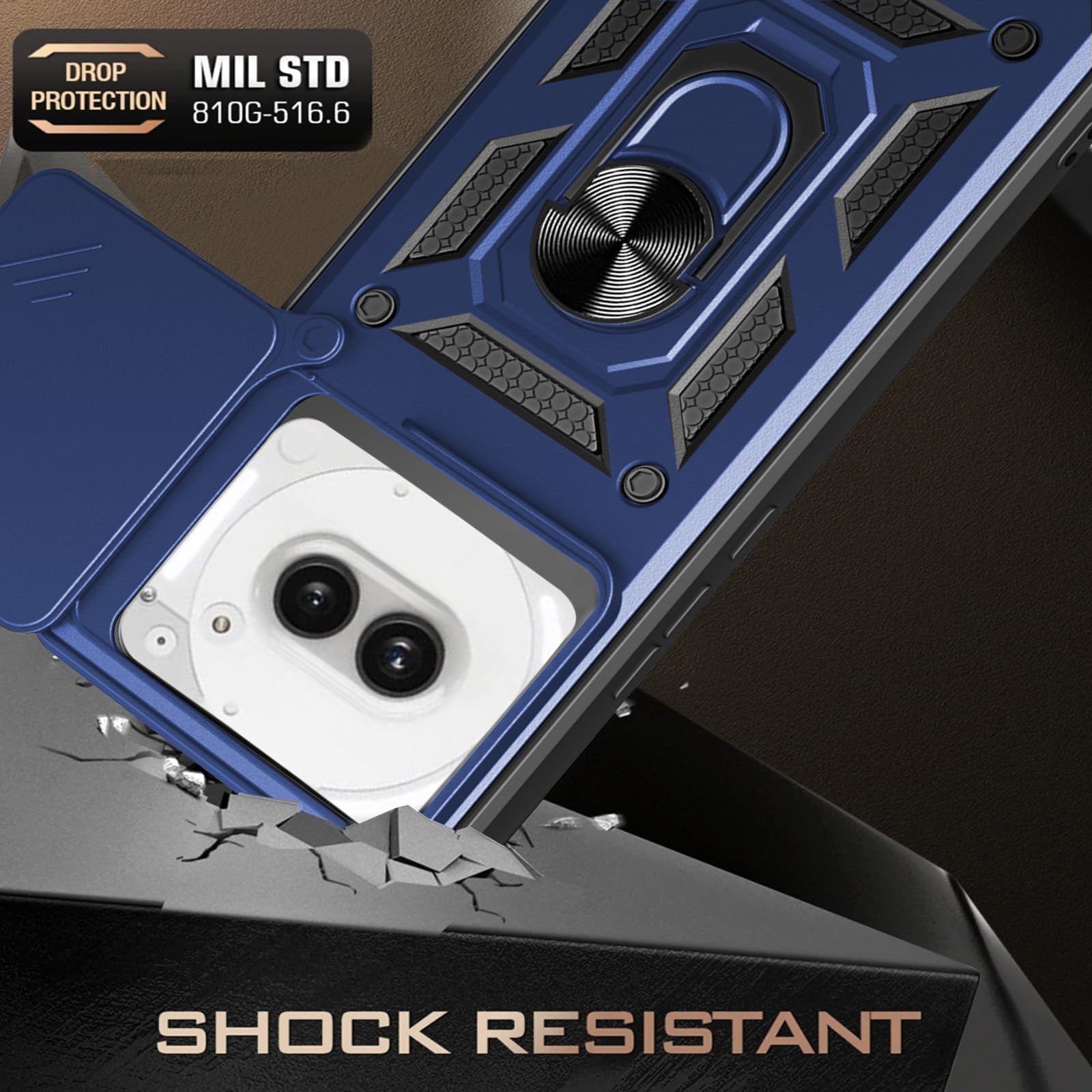 GEJEFA Cover per Nothing Phone 2a/2a Plus, Doppio Strato Rugged Trasparente PC Custodia + TPU Sottile Bumper AntiGraffio Antiurto