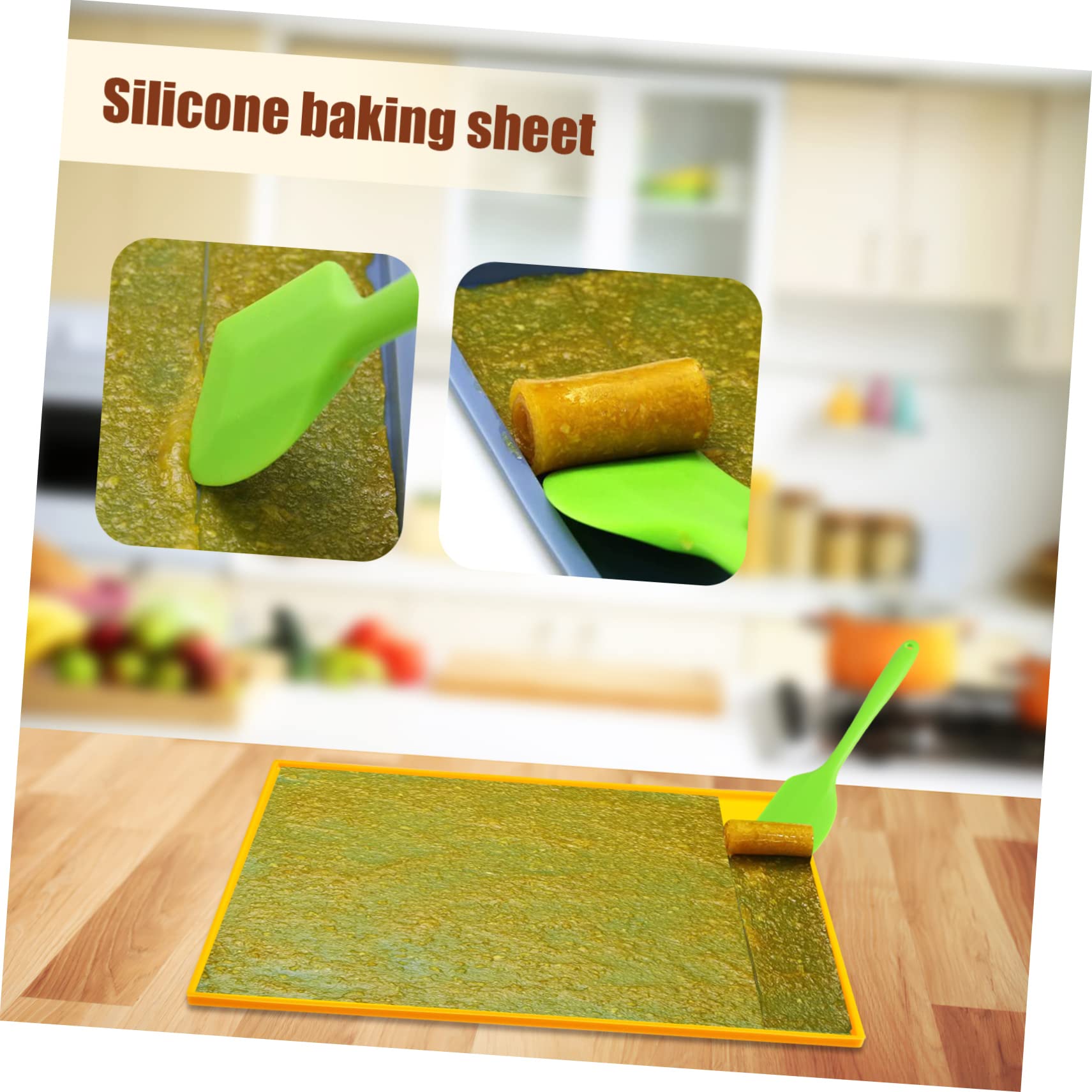 MAGICLULU Silikon Backmatte mit Spatel Antihaftend Wiederverwendbar Hitzebeständig von 50 °c bis 250 °c für Backofen und Küche