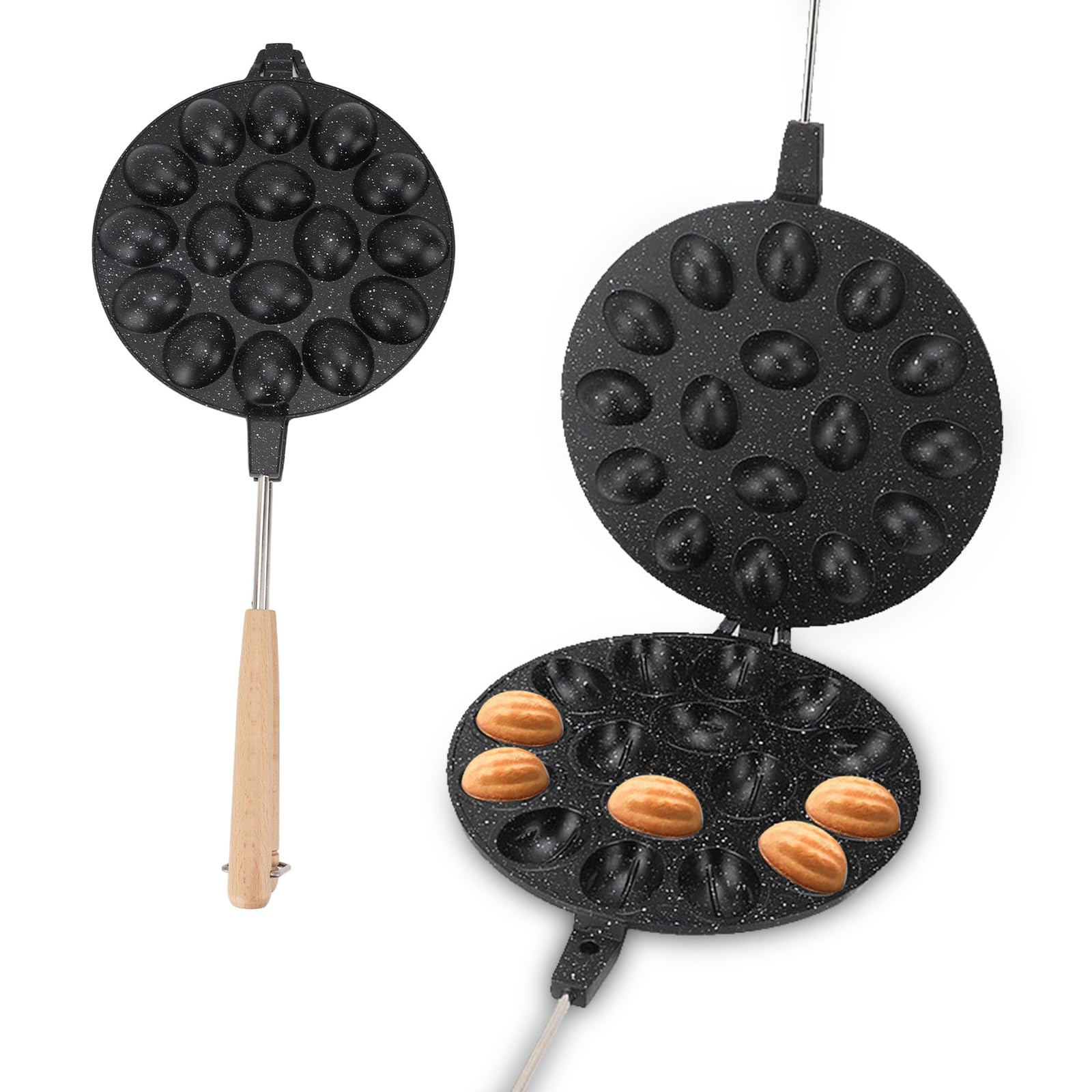 Fabricante de Galletas de Nogal 16 Molduras de Nueces, Fabricante de Oreshki, Galleta de Nogal, орешница Fabricante de Oreshki Ruso, Fabricante de Galletas de Nogal Oreshek Nutty