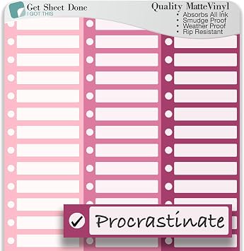 to Do Planner Stickers / 54 Write in Smudge Proof Vinyl Stickers 1.5 / Checklist Todo Chores/Essential Productivity Life/Bullet Bujo Journal/Appointments/Color Coding